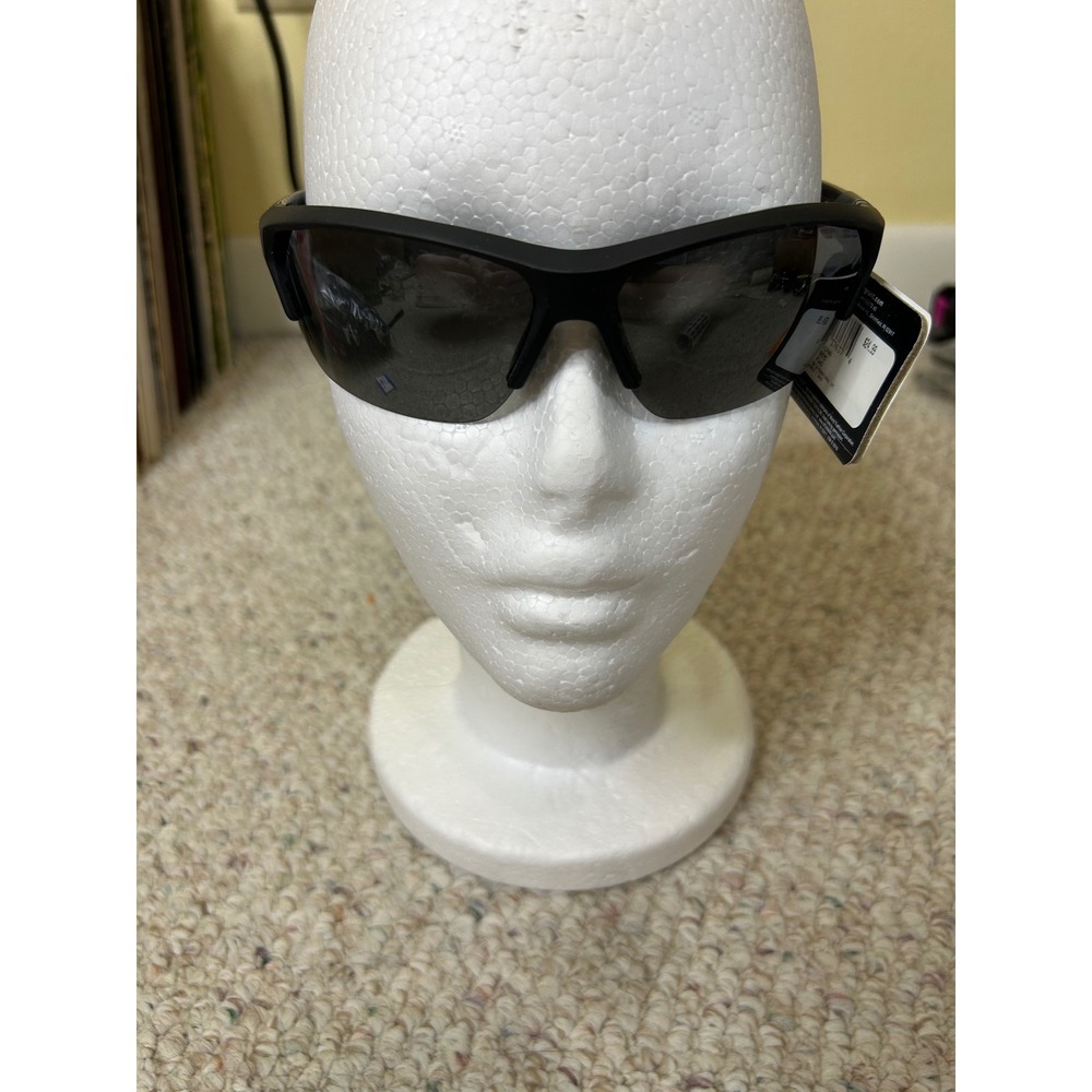 Foster Grant Ironman Polarized Sunglasses Black Wrap Sport 100% UVA UVB 5766113